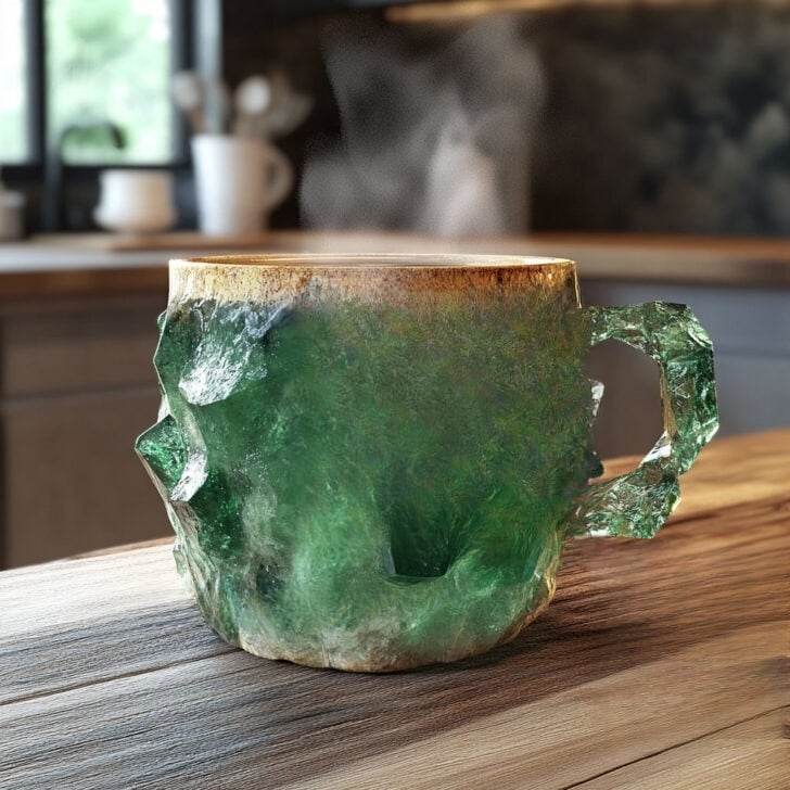 Kristallen Drinkmok Met Imitatie Mineraalstructuur En Extra Zachte Dagelijkse Warmtebeleving