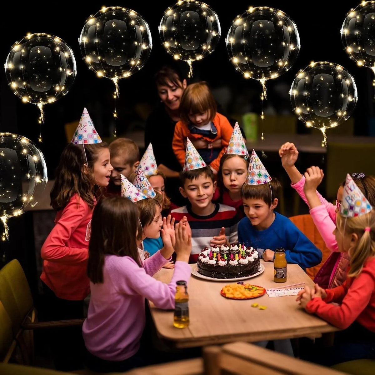 Transparante LED Ballonnen Met Warm Lichtdraad Voor Sfeervolle Feestdecoratie