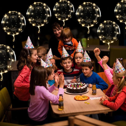 Transparante LED Ballonnen Met Warm Lichtdraad Voor Sfeervolle Feestdecoratie