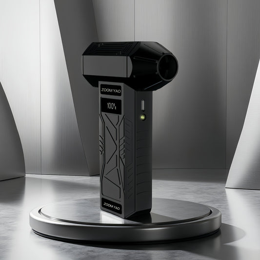 Turbo Handheld Stofblazer – USB Oplaadbaar met 2000mAh & LED Display voor Reiniging & Outdoor
