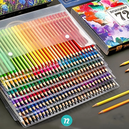 Olie-gebaseerde kleurpotlodenset – 72/180/520 stuks met zachte kern voor professioneel en creatief gebruik