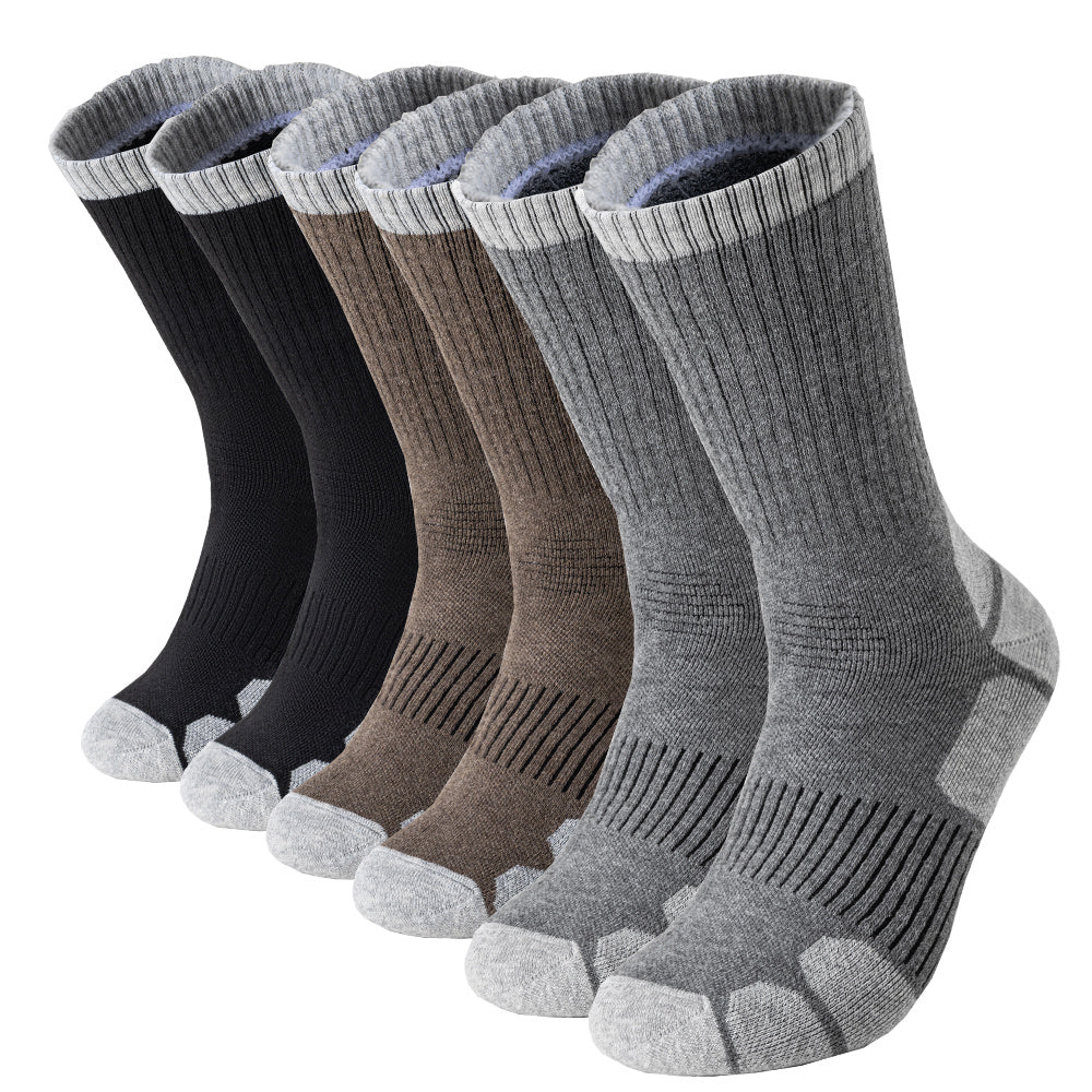 Yeblues 3 Paar Merinowollen Sokken – Ultrawarme Thermoskousen voor Wandelen & Winter