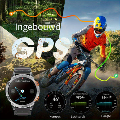 Outdoor smartwatch met GPS en AMOLED display