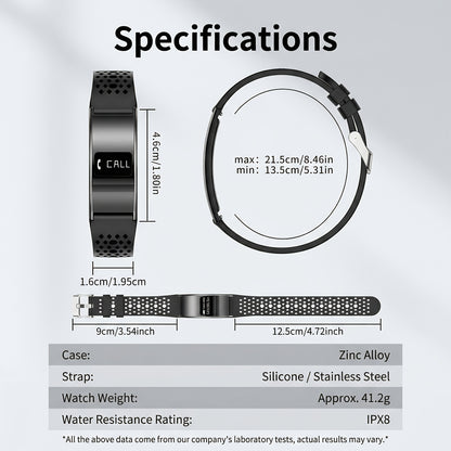 Ultradunne Smartwatch met 2,8 mm Behuizing, IPX8 Waterbestendigheid en Multifunctionele Gezondheidsfuncties