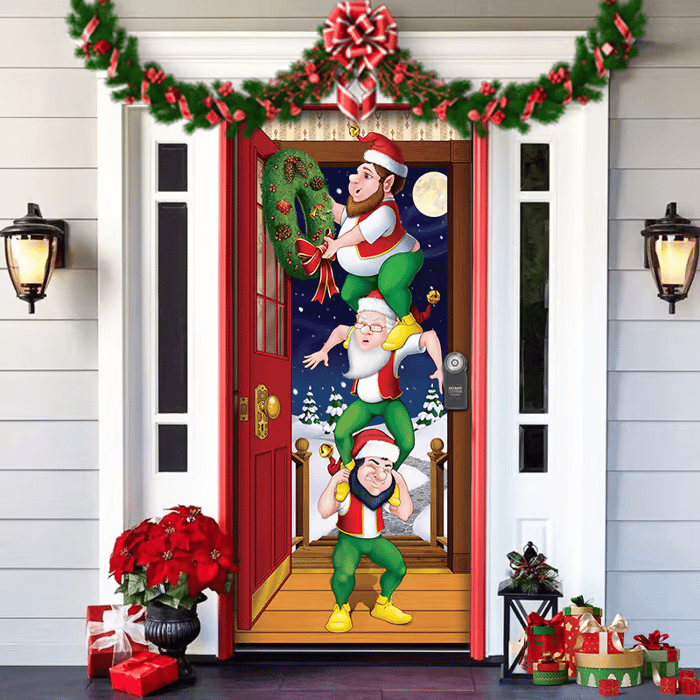 Deurdecoratie Voor Kerst En Halloween Met Eenvoudige Bevestiging