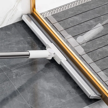 2-In-1 Vloertrekker Met Rubber Bezem Voor Nat En Droog Schoonmaken