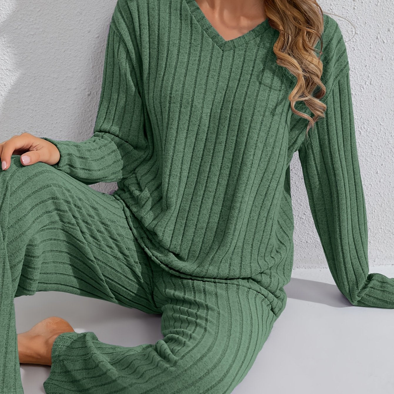 Comfortabele Dames Loungeset met Lange Mouwen en Broek