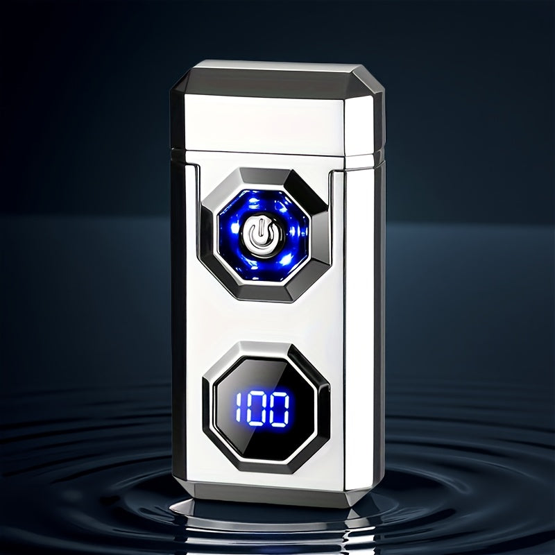 FlameCore Elektronische Plasma Aansteker – USB Oplaadbaar met LED Display & Zaklampfunctie