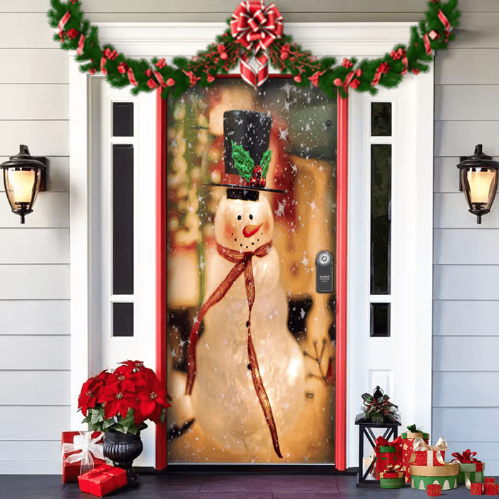 Deurdecoratie Voor Kerst En Halloween Met Eenvoudige Bevestiging