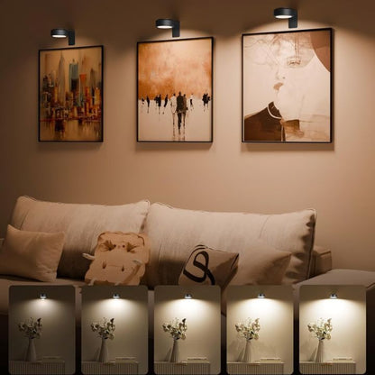 Draadloze LED Schilderijlamp Met Magnetische Bevestiging Voor Kunstwerken En Foto's