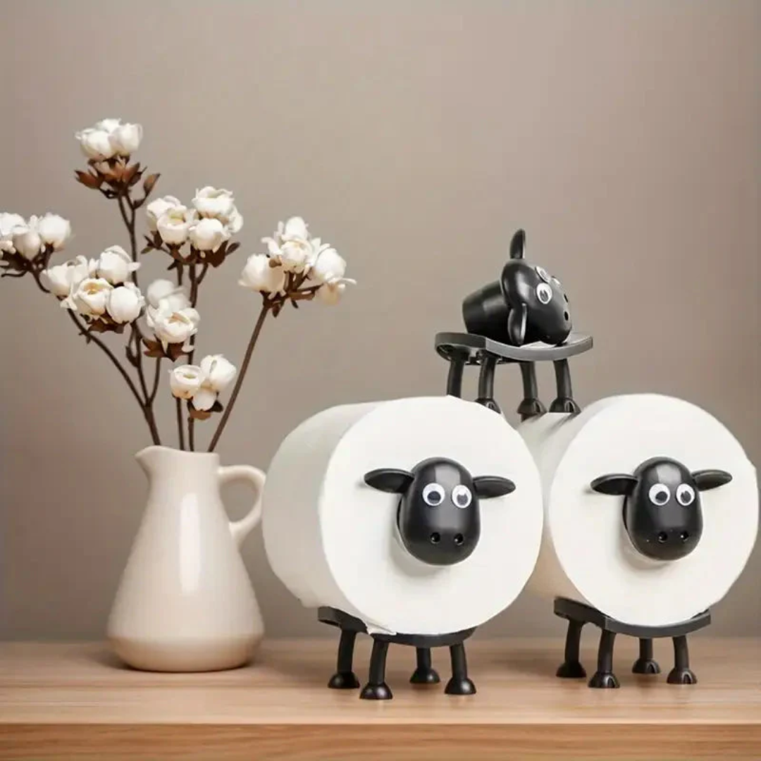Decoratieve Rollenhouder In Schapenontwerp (Set Van Drie)