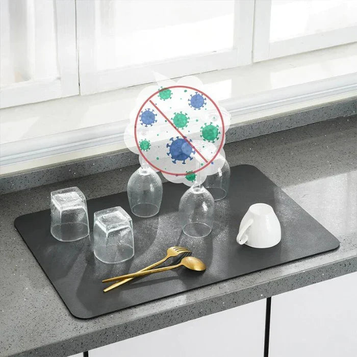 Waterabsorberende Afdruipmat met Antislip Onderkant