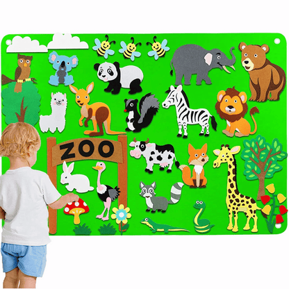 Educatief Viltbord voor Kinderen met Kleurrijke Speelfiguren