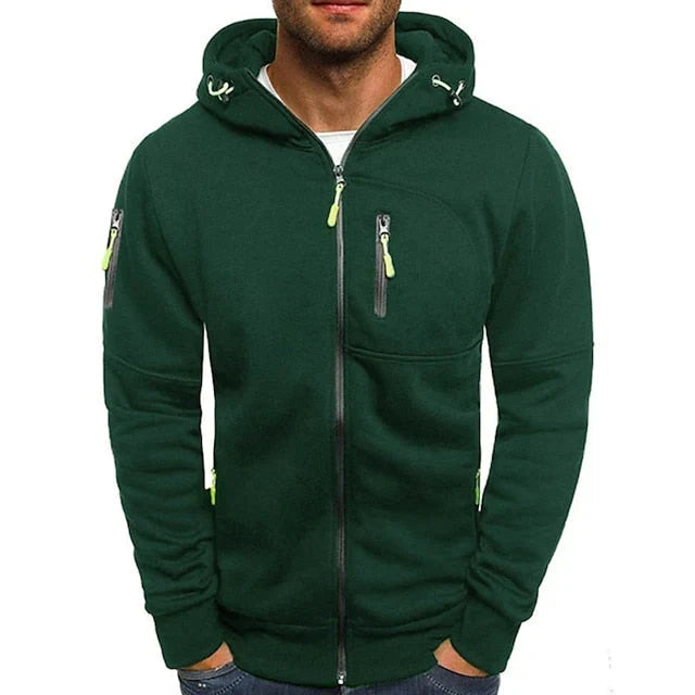 Comfortabele Heren Hoodie van Katoen en Polyester