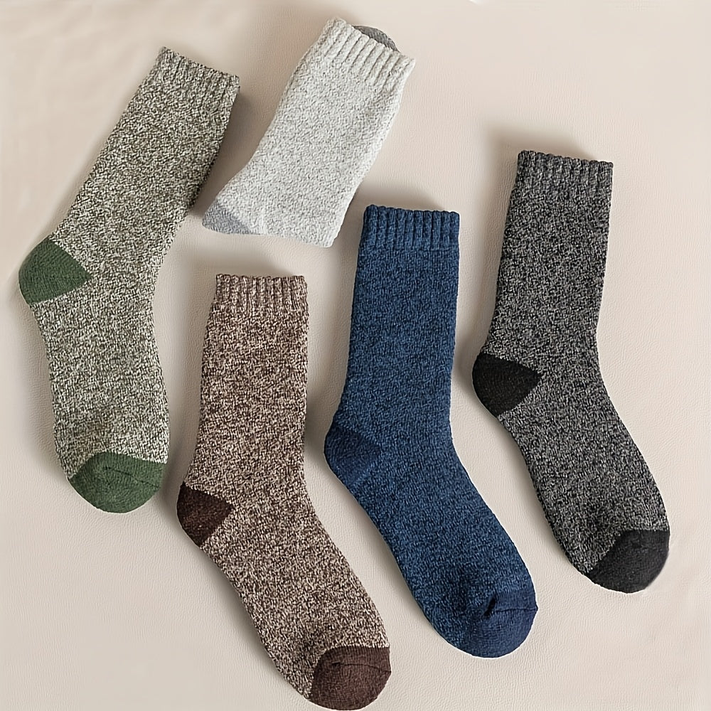 5 Stuks Winterthermosokken voor Heren – Ademend en Warm voor Outdooractiviteiten