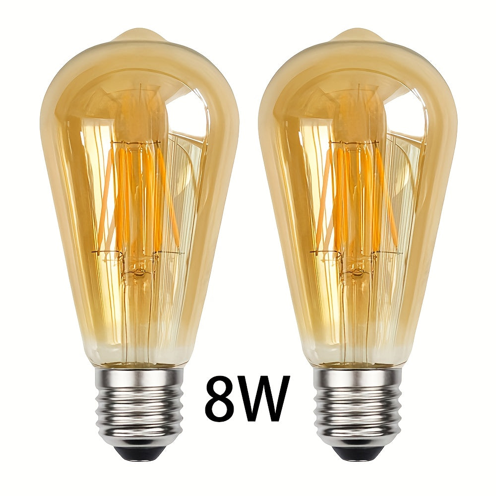AmberGlow LED-buizen – Set van 2 Vintage Decorlampen