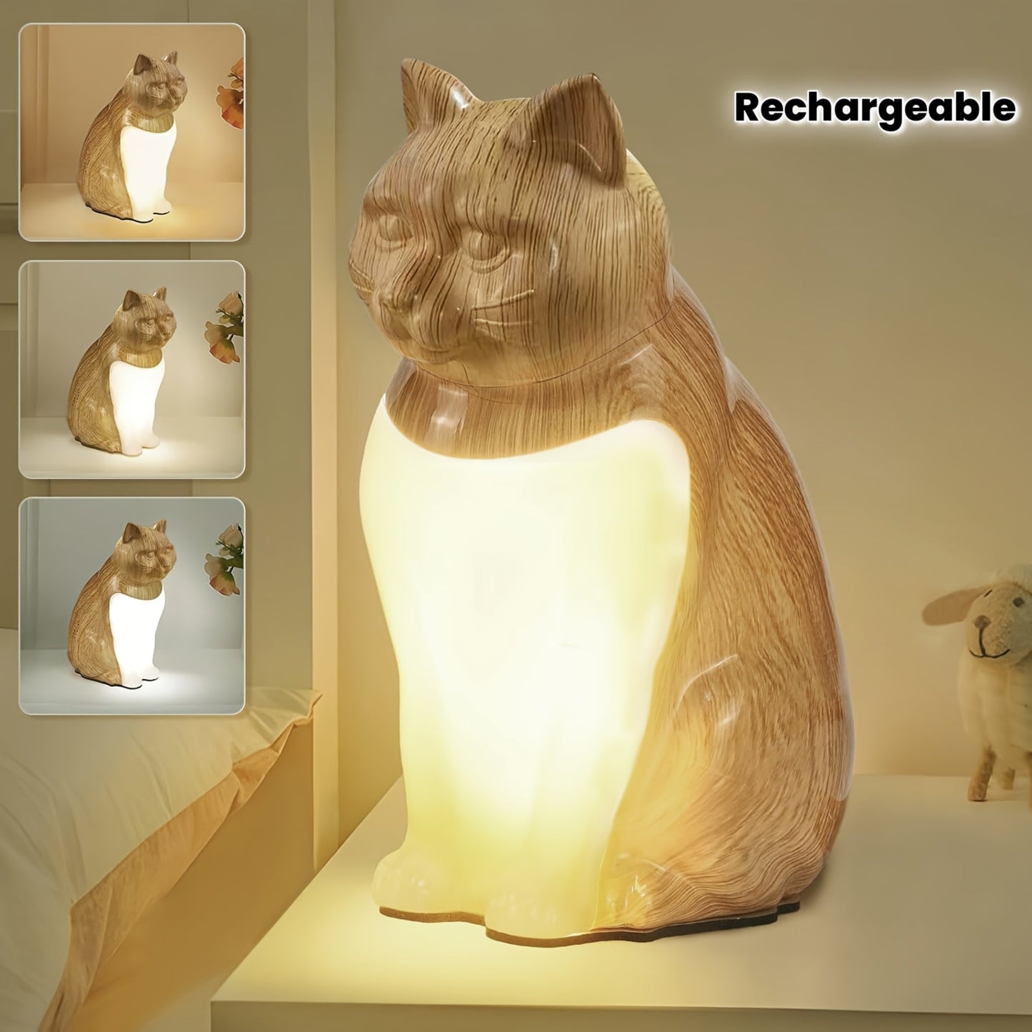 Schattig Katten Nachtlampje met Touch‑Bediening