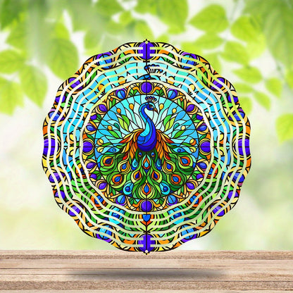 Metalen Pauw Windspinner voor Buiten