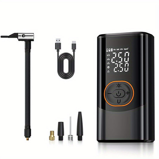 UTEK Draadloze Luchtcompressor – 150PSI met LED & USB-C voor Auto, Fiets & Motor