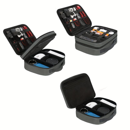 TechFlex Organizer Tas – Grote Heavy-Duty Reisopberger met Verstelbare Indeling & Kabelmanagement