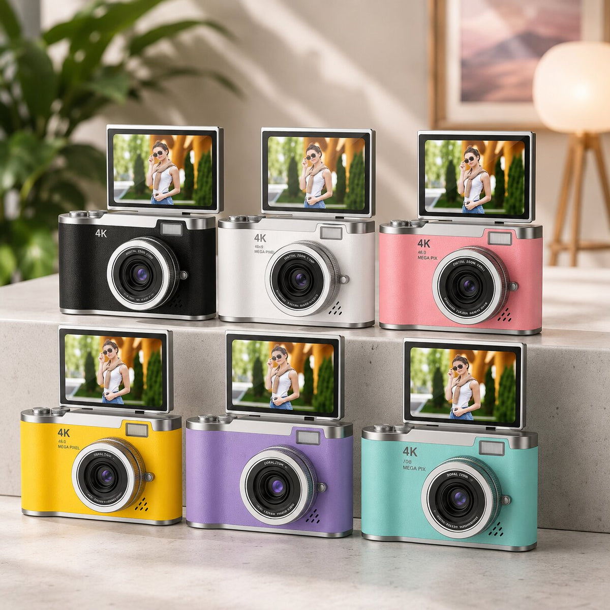 Kleine Digitale Camera met Klapdisplay voor Foto’s Video’s en Dagelijkse Opnames