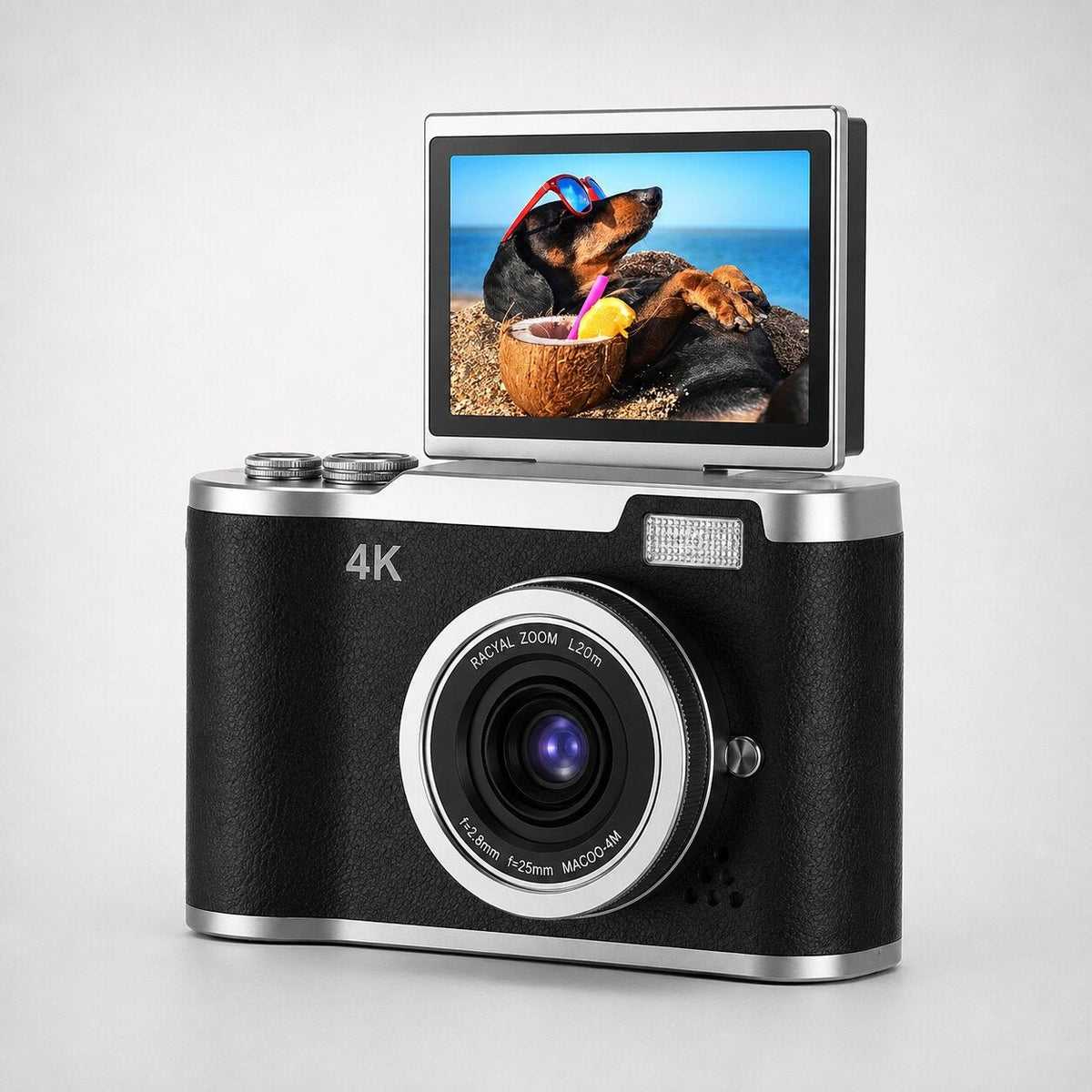 Kleine Digitale Camera met Klapdisplay voor Foto’s Video’s en Dagelijkse Opnames