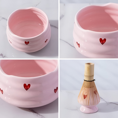 5-Delige Matcha Set Met Schenkkom En Traditionele Bereidingsaccessoires