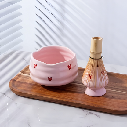 5-Delige Matcha Set Met Schenkkom En Traditionele Bereidingsaccessoires