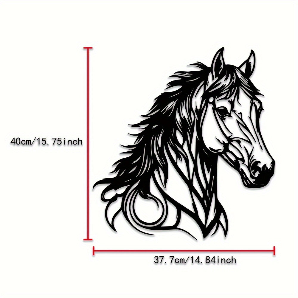Metalen Paard Wanddecoratie – Stijlvol Kunstwerk voor Binnengebruik