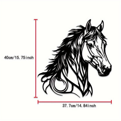 Metalen Paard Wanddecoratie – Stijlvol Kunstwerk voor Binnengebruik