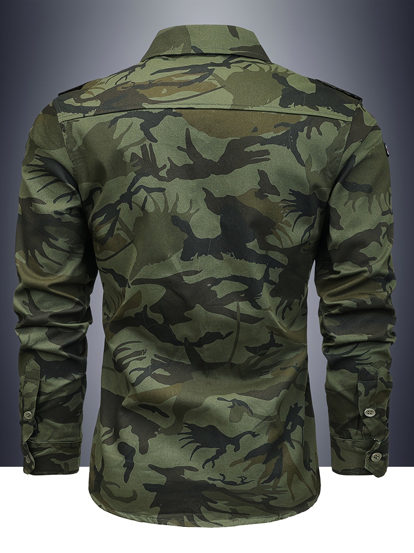 Heren Militair Camouflage Shirt – 100% Katoen met Borstzakken