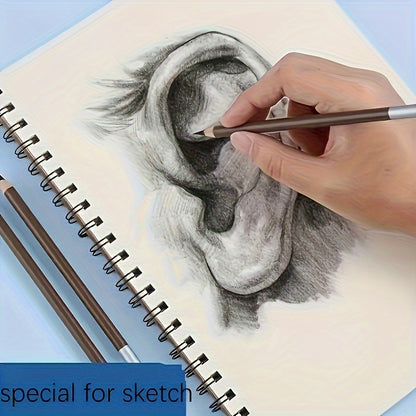 Schetsboeken met spiraalbinding – 4-delige set met zuurvrij papier voor tekenen en creatieve projecten