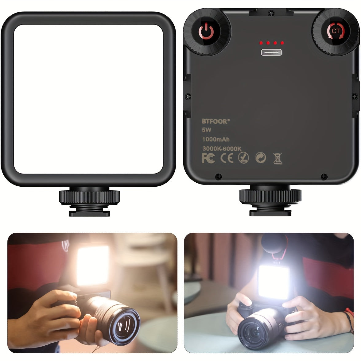 LED Clip‑Vullicht voor Fotografie en Video