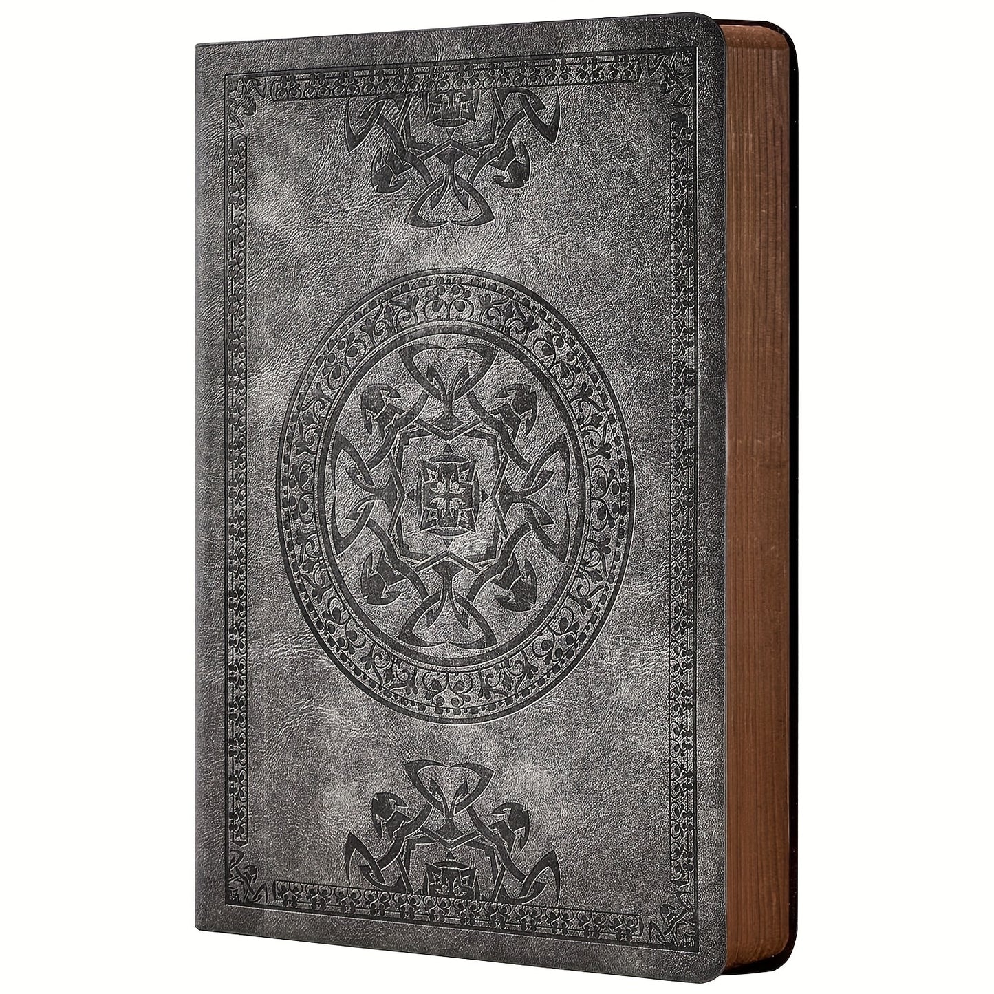 Vintage Kunstleren Dagboek – Herennotitieboek met Gerasterde Pagina’s