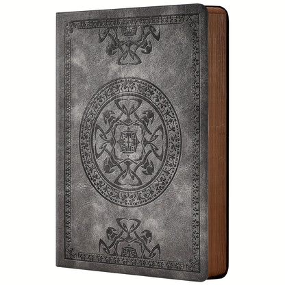 Vintage Kunstleren Dagboek – Herennotitieboek met Gerasterde Pagina’s