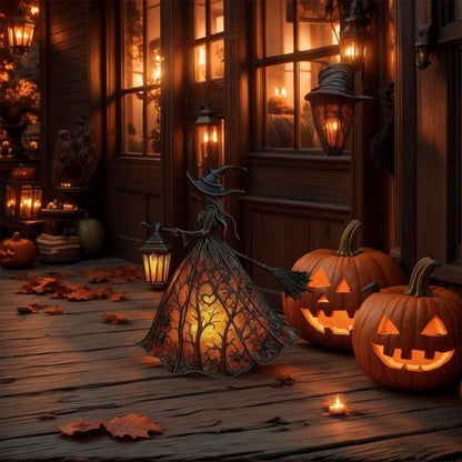 Halloween Lantaarn Met Sfeervol Licht En Decoratieve Vorm