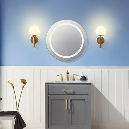 Glazen Wandlamp Met Moderne Bolvorm Voor Zachte Elegante Sfeerverlichting