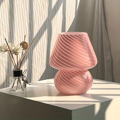 Glazen Paddenstoellamp Met Retro Vormen Voor Zachte Moderne Sfeerverlichting