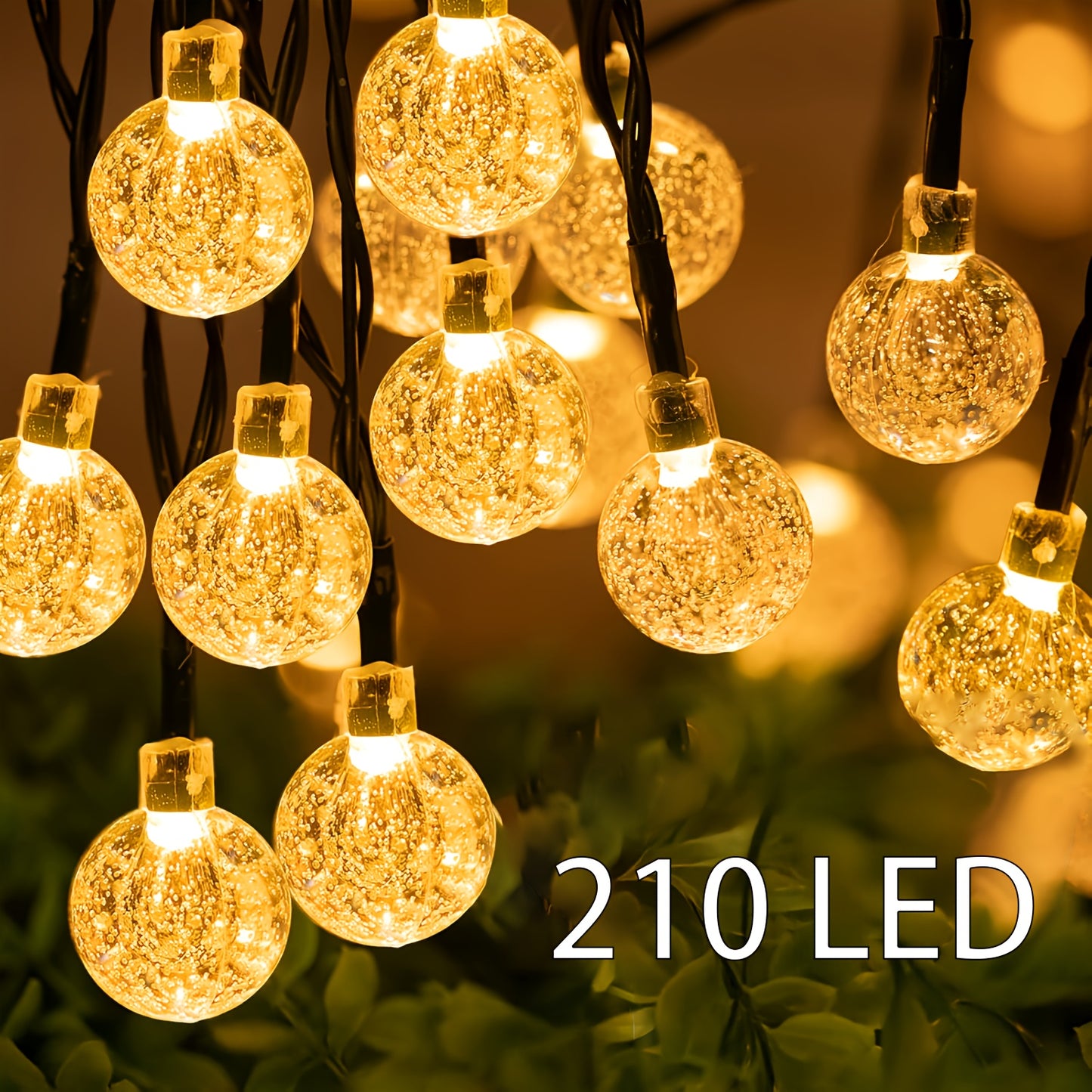 Zonne LED Bubbel- en Striplamp met 8 Lichtmodi voor Buiten