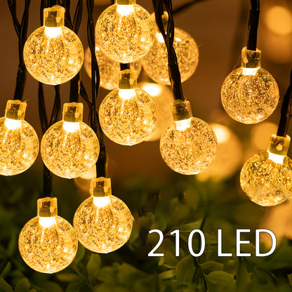 Zonne LED Bubbel- en Striplamp met 8 Lichtmodi voor Buiten