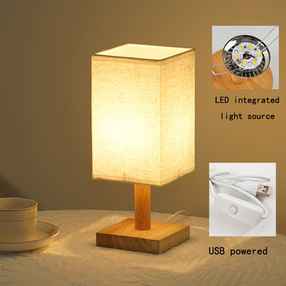 Retro Minimalistische Tafellamp met USB‑Voeding