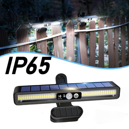 Ultraheldere Solar Clip‑On Buitenlamp met Bewegingssensor en 1200mAh Accu
