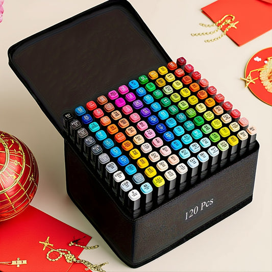 Dubbelzijdige markeerstiften – 80/120 stuks voor professioneel tekenen, kleuren en ontwerpen