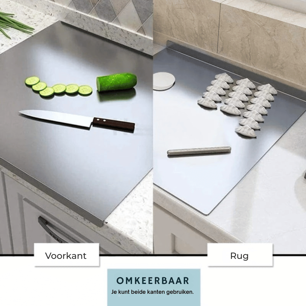 Roestvrijstalen Snijplank Voor Hygiënische En Duurzame Keukenvoorbereiding
