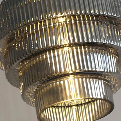 Glazen Hanglamp Met Gelaagde Vorm En Zachte LED Verlichting