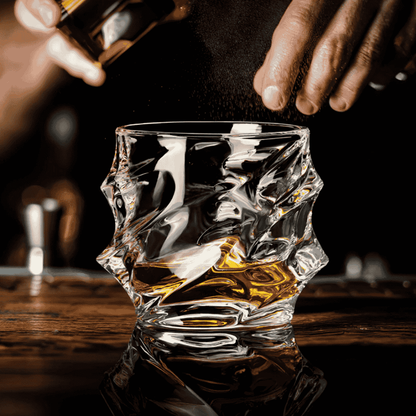 Kristallen Whiskyglas Met Geslepen Structuur Voor Sterke Dranken