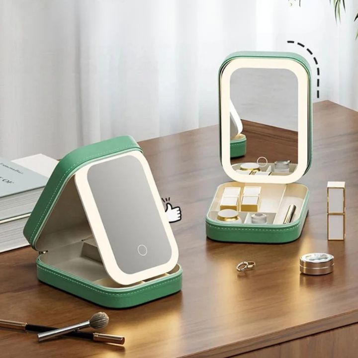 Cosmetische Opbergkoffer Met Led‑Spiegel