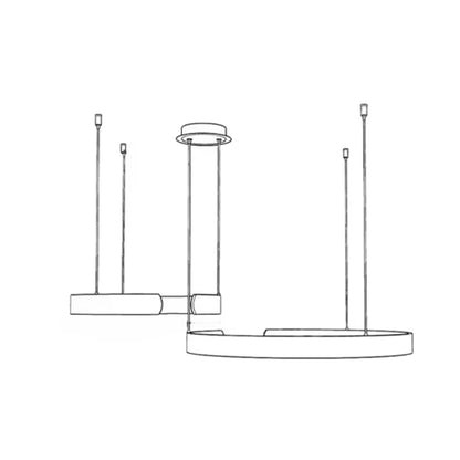 Moderne Ringvormige Hanglamp Met Geïntegreerde LED-Verlichting