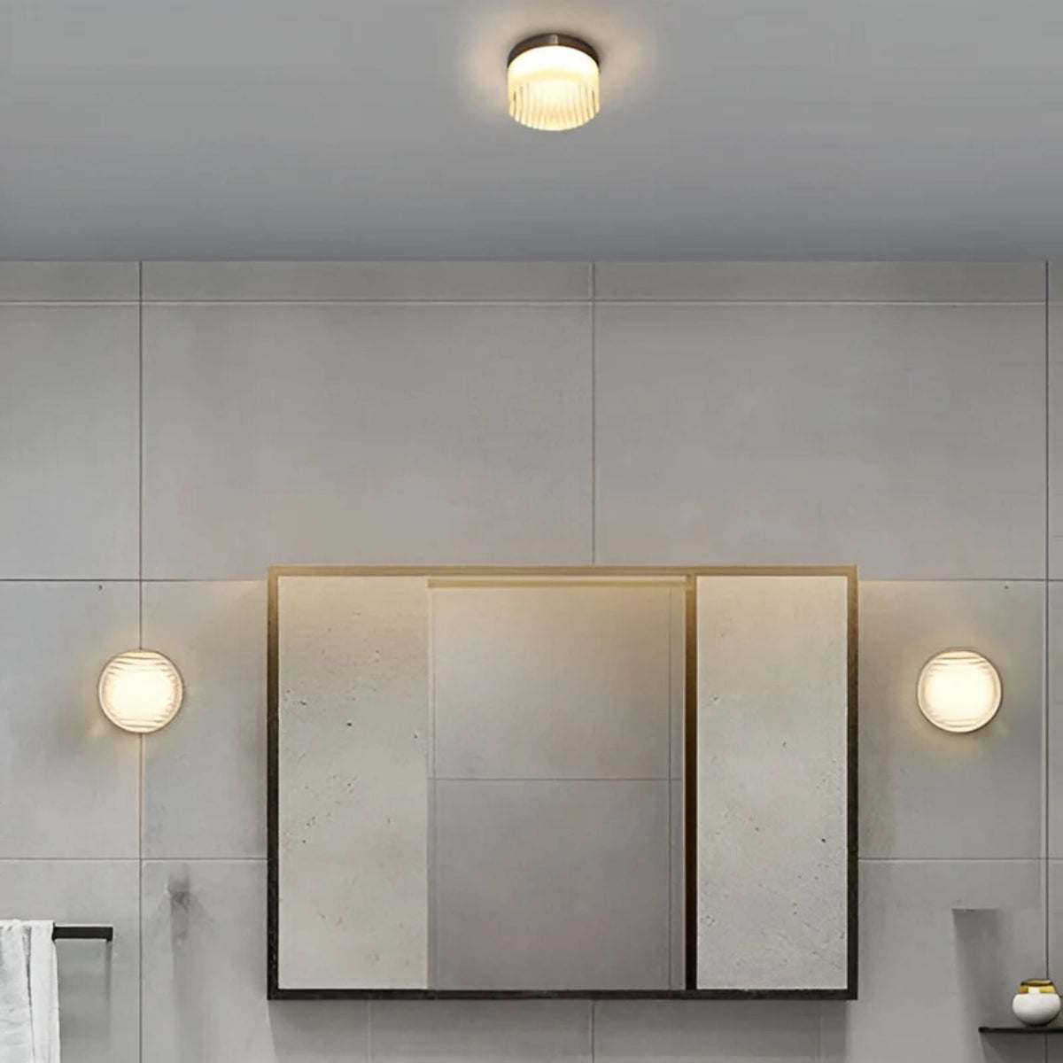 Compacte Wandlamp Met Geribbeld Lichtdesign En LED-Verlichting