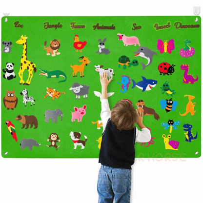 Educatief Viltbord voor Kinderen met Kleurrijke Speelfiguren